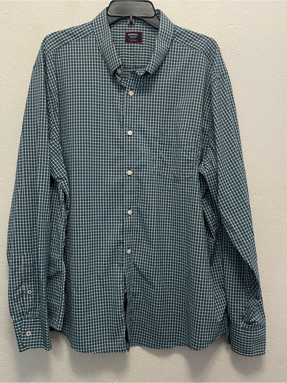 UNTUCKit Long Sleeve Button Up Shirt Mens Large Blue plaid 3X